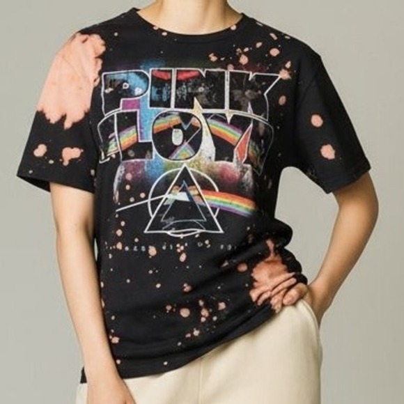 Pink Floyd Tops - Pink Floyd Cotton bleached concert t shirt short sleeve crewneck oversized
